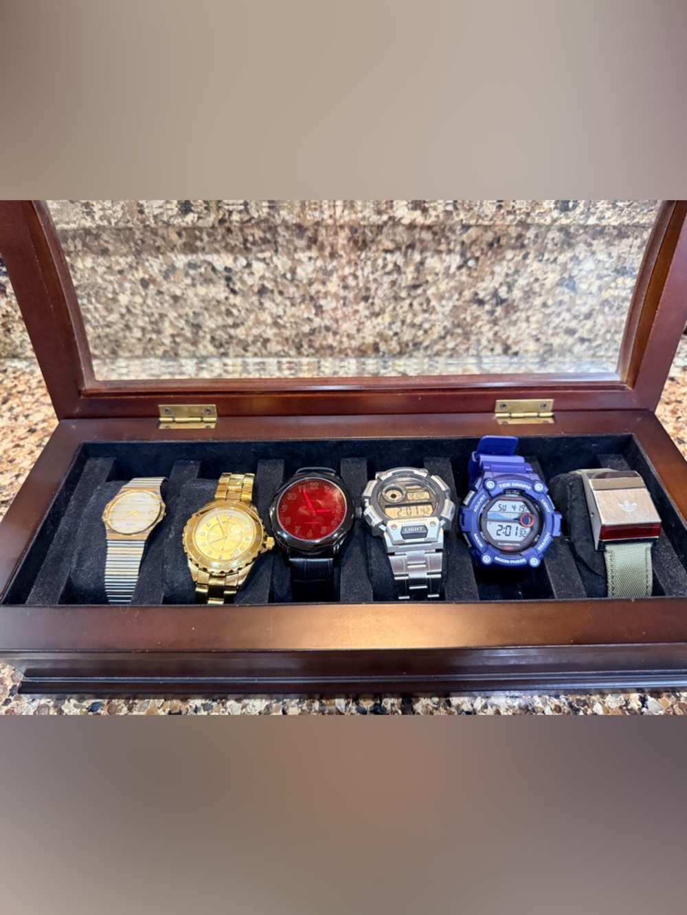 Men's Mixed Watch Lot - Gold, Black, Silver, Blue, Green